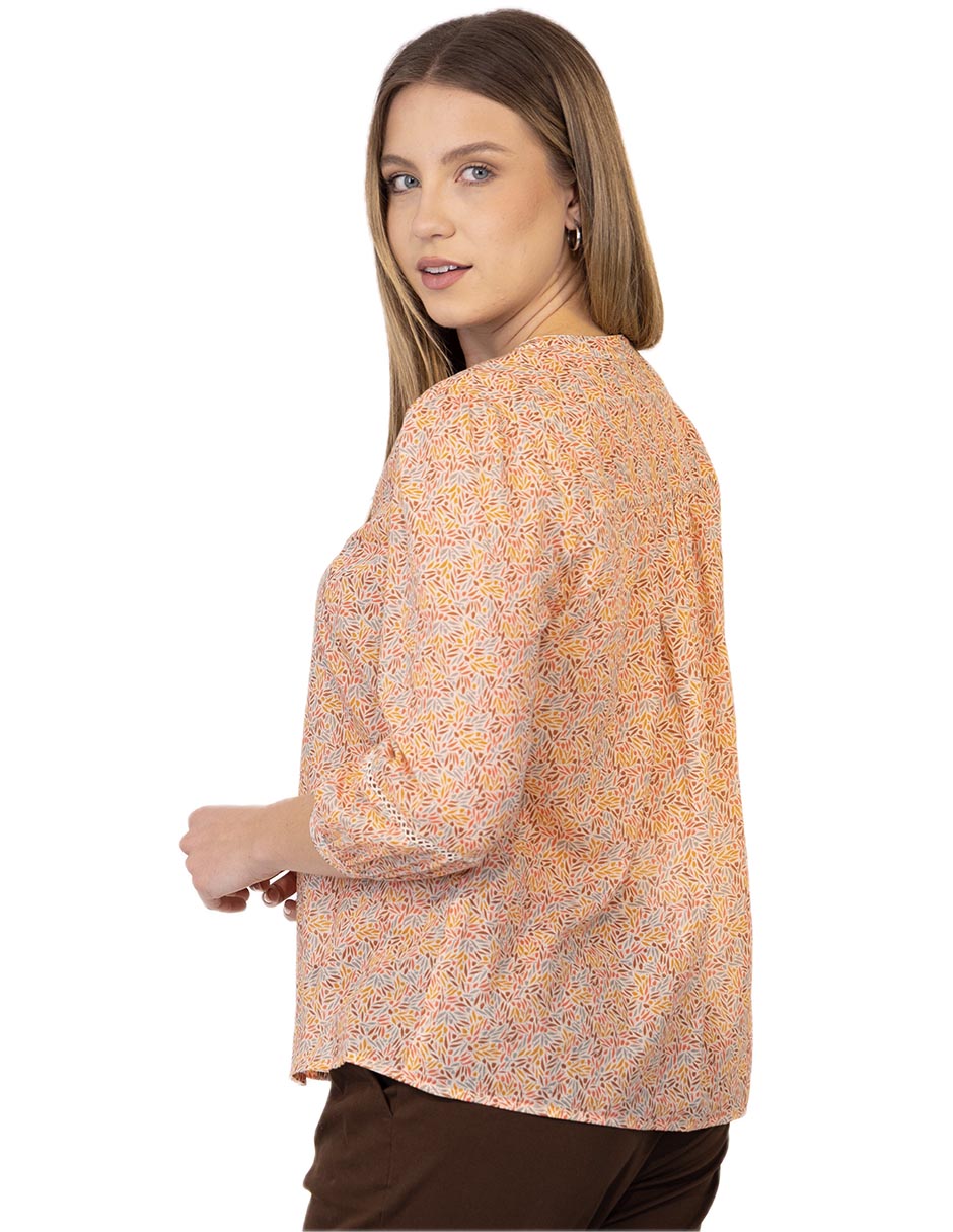 Blusa Ferrioni Rosana manga 3/4 para mujer